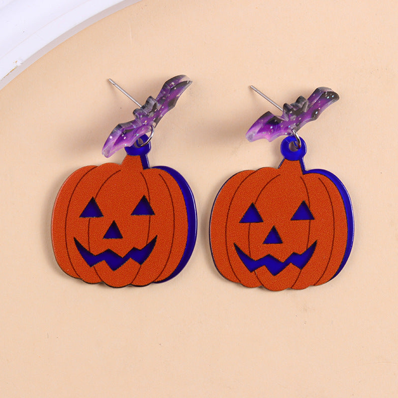 Wholesale Halloween Series Acrylic Earrings Cartoon Spider Personalized Earrings