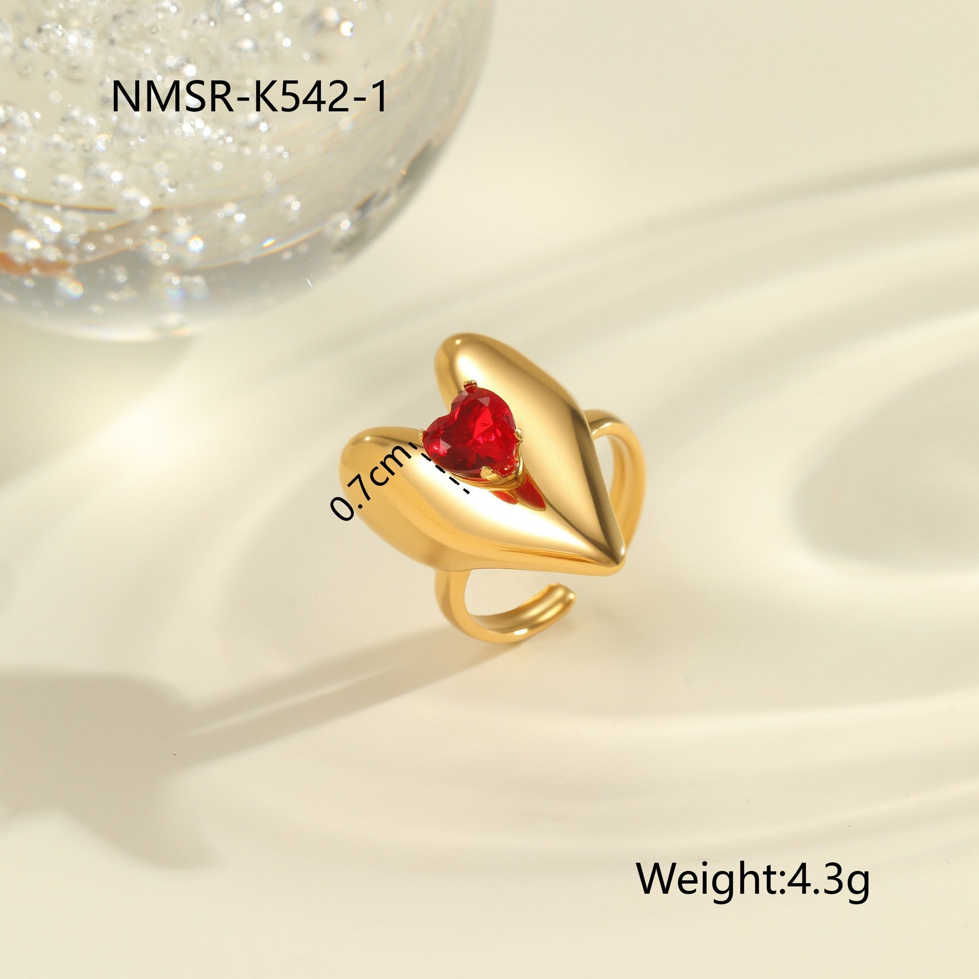 Wholesale Stainless steel heart-shaped zircon earrings and necklace