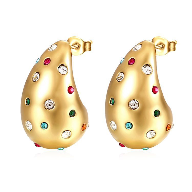 Wholesale  sticky diamond stainless steel earrings