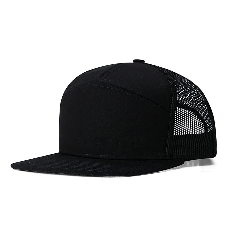 Wholesale Fabric Mesh Hats Breathable Trucker Hats Sun Visor Flat Brim Mesh Hats ACC-HT-ZhuoXing001