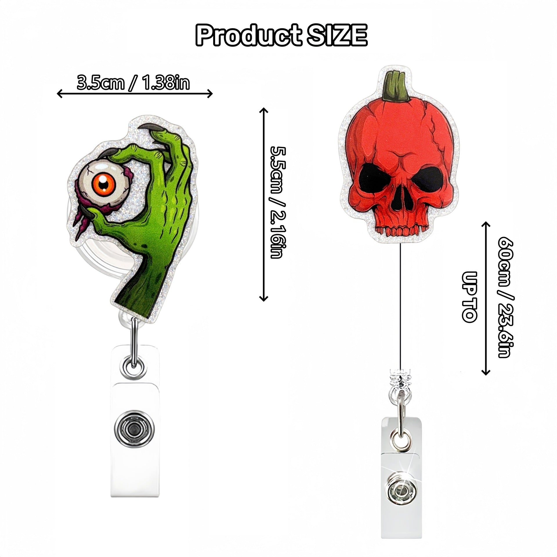 Wholesale Acrylic  Badge Reels Keychains