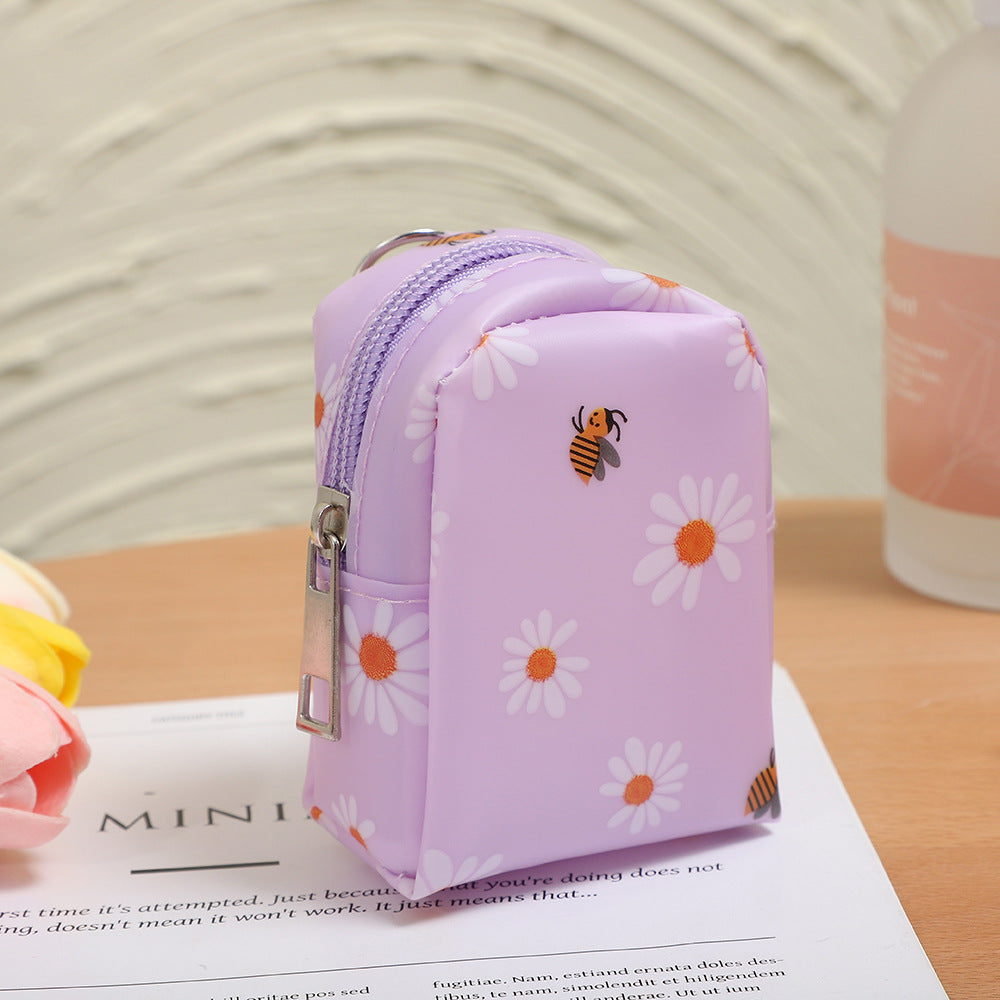 Wholesale Daisy Mini PU Coin Purse Keychain Keychain Wallet ACC-KC-GuoRan007