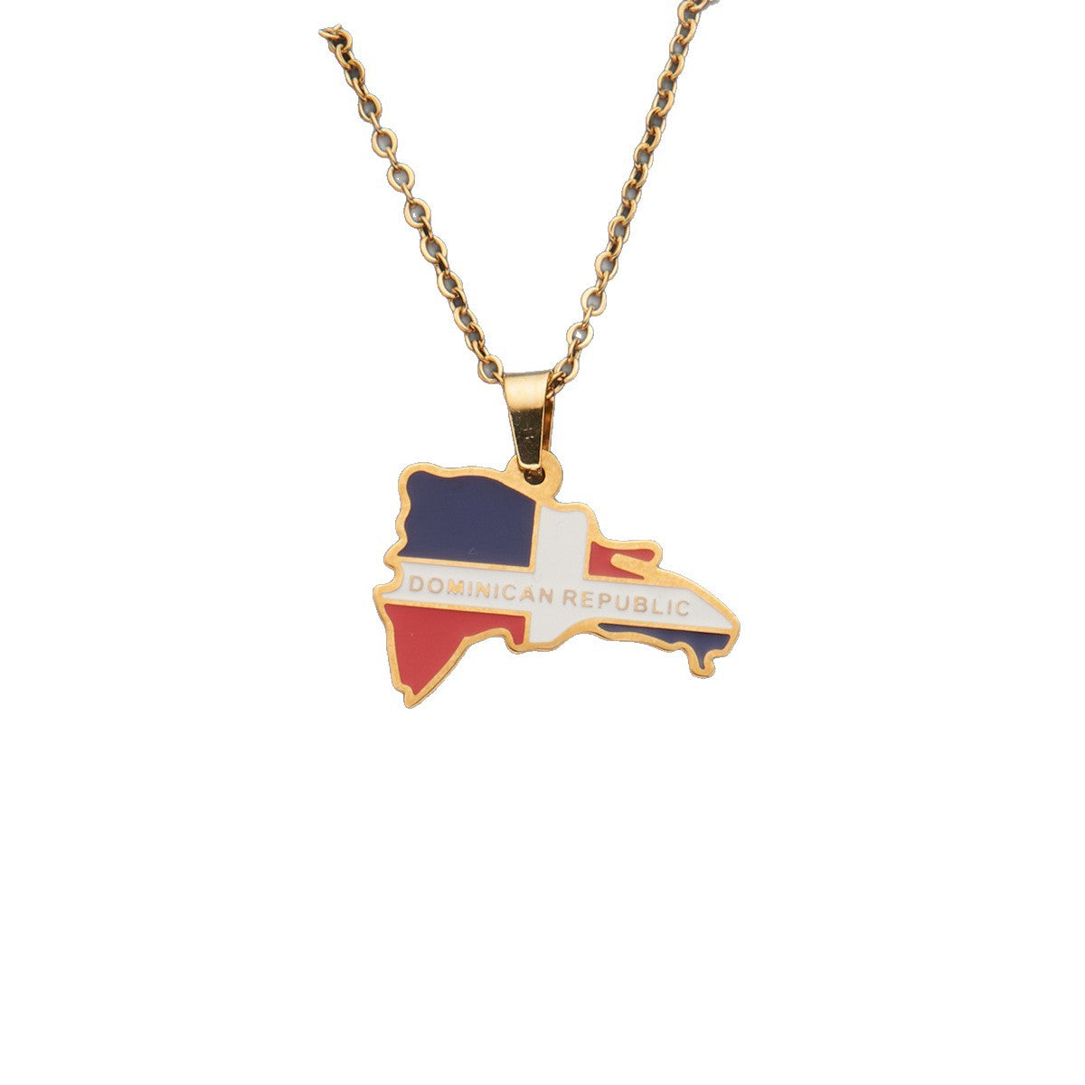 Wholesale Stainless Steel Map Necklace