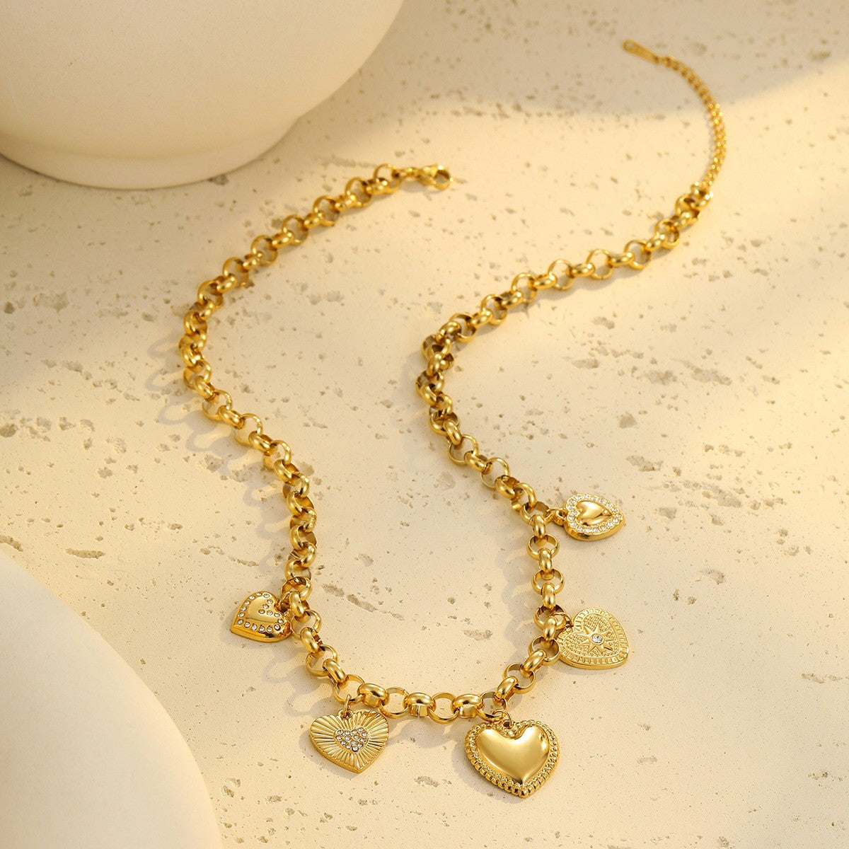 Wholesale Stainless Steel Tassel Heart Design Earrings