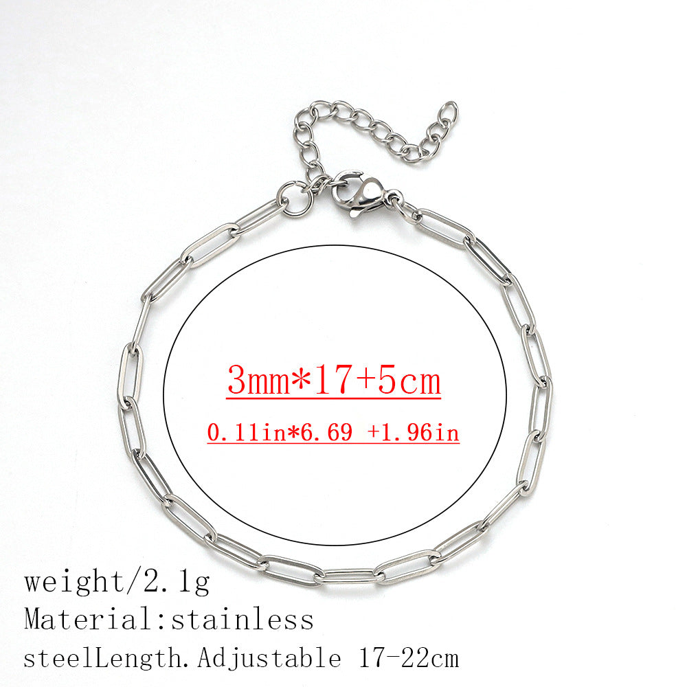 Wholesale Cross-Border Hot-Selling Stainless Steel Gold Bracelet for Women,  Plated with 18K Real Gold,  Fashionable and Versatile Bracelet,  Wholesale Titanium Steel Bracelet