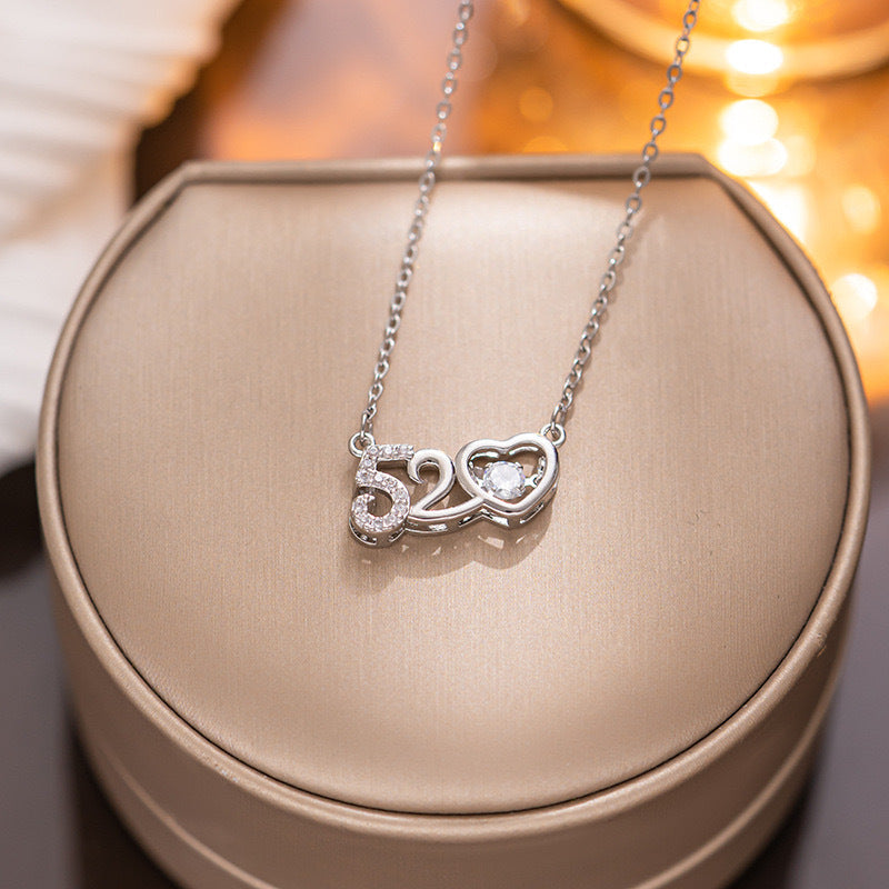 Wholesale Titanium Steel Number Necklace ACC-NE-KuCai009