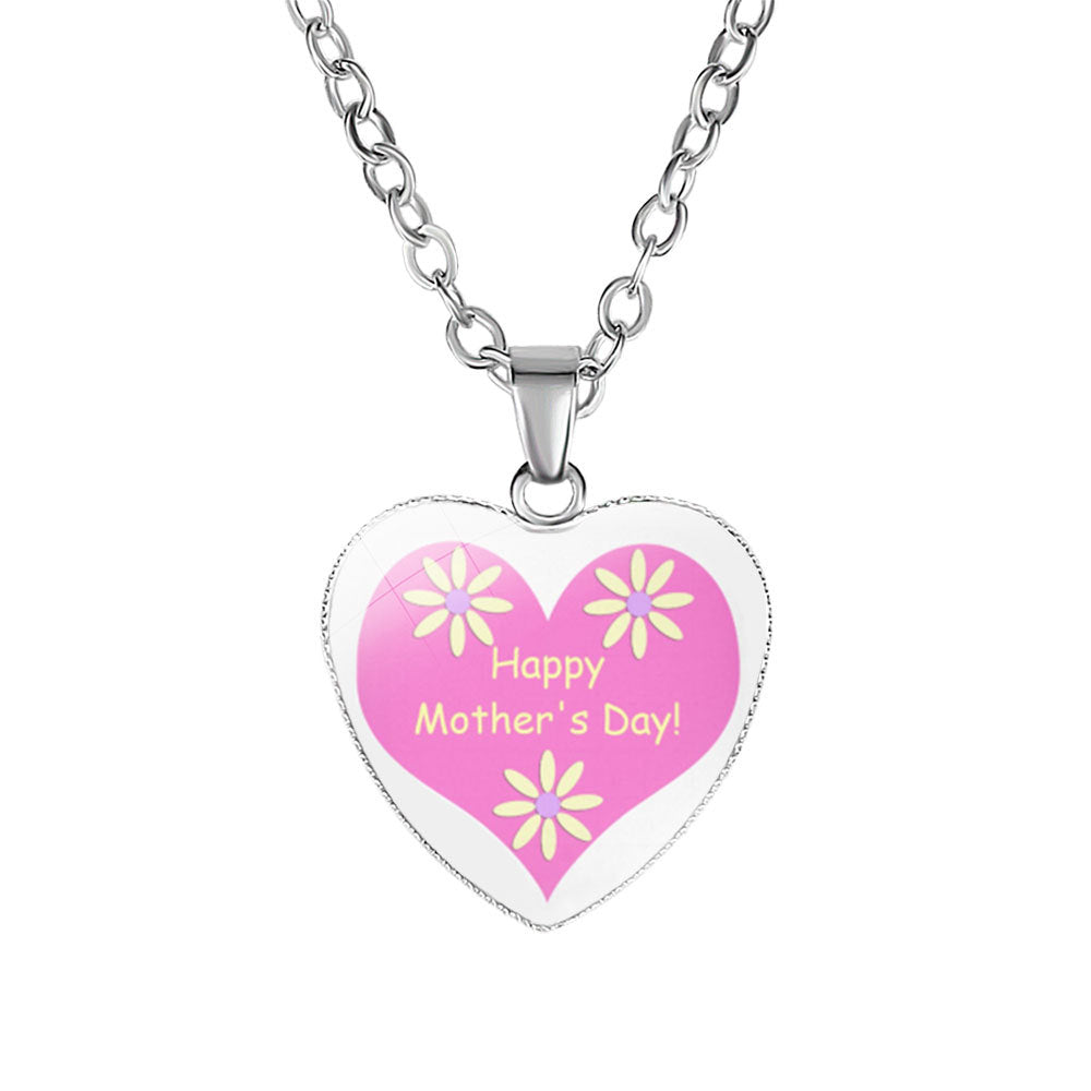 Wholesale  Mom's Love MOM Heart Pendant Necklace