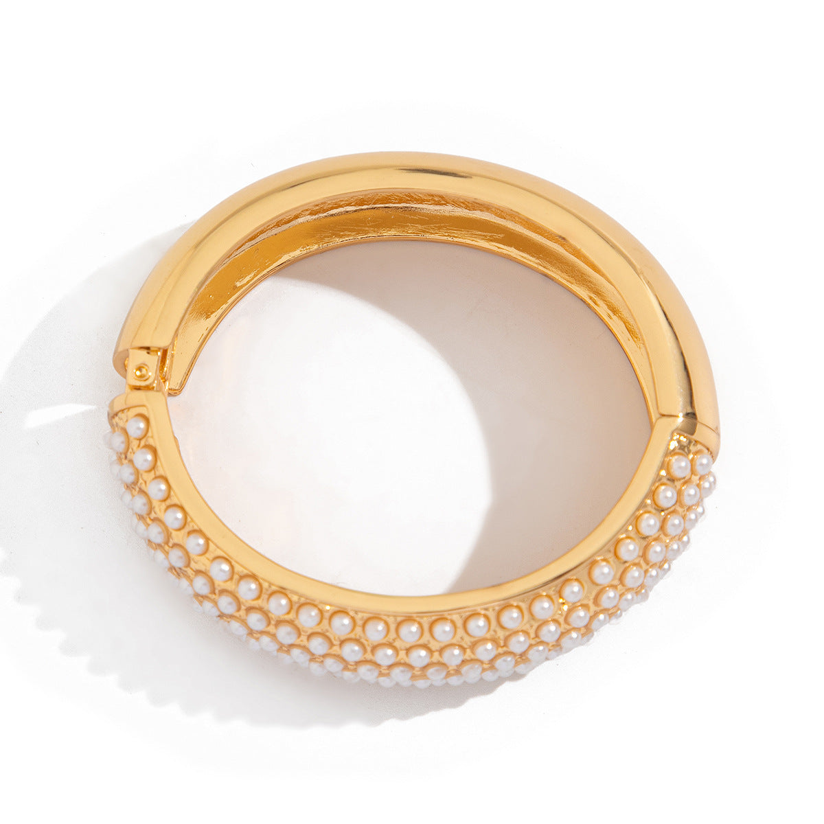 Wholesale Open cut edge elliptical two-color alloy Bracelet set