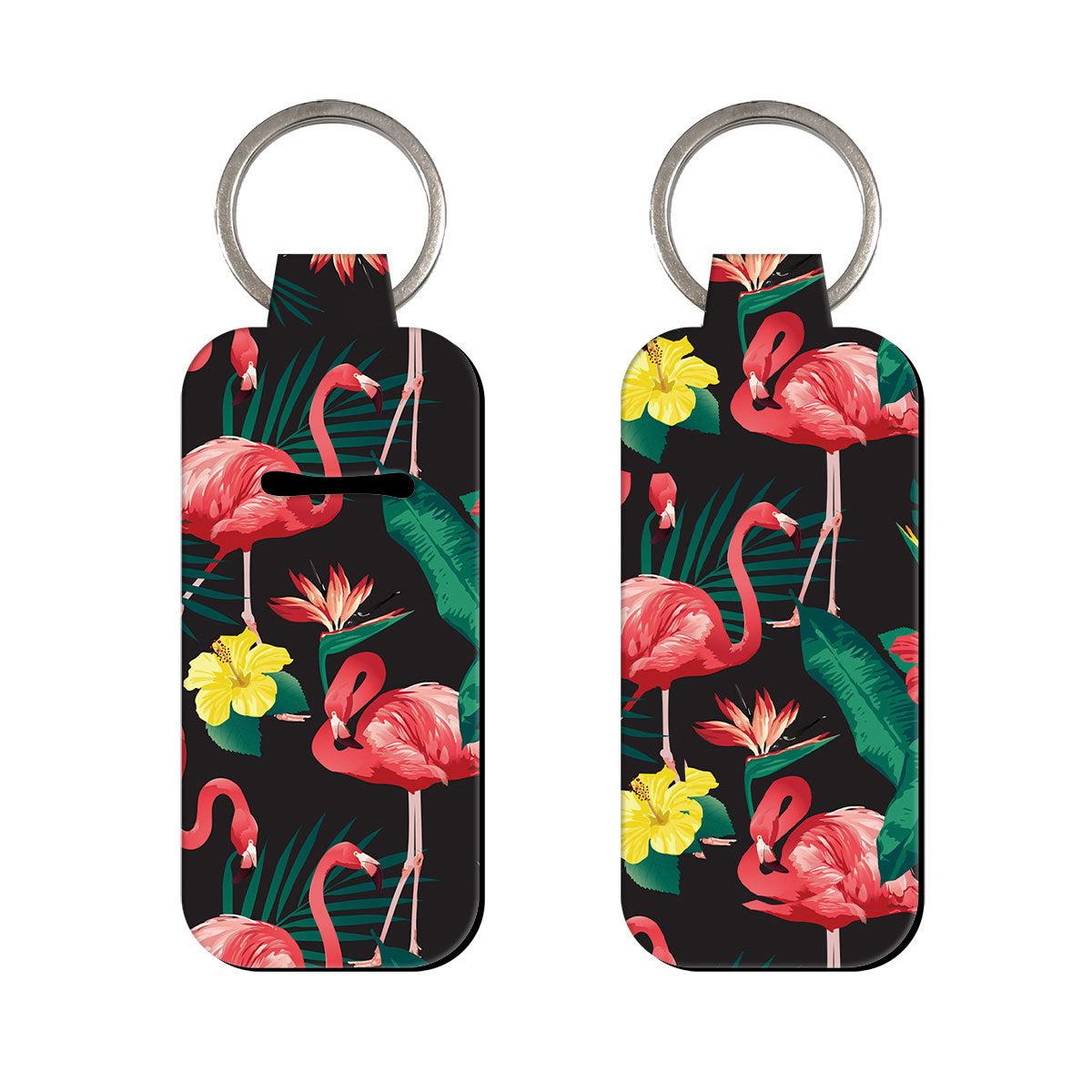 Wholesale 6pcs  Cartoon Flamingo Lipstick Set Keychain