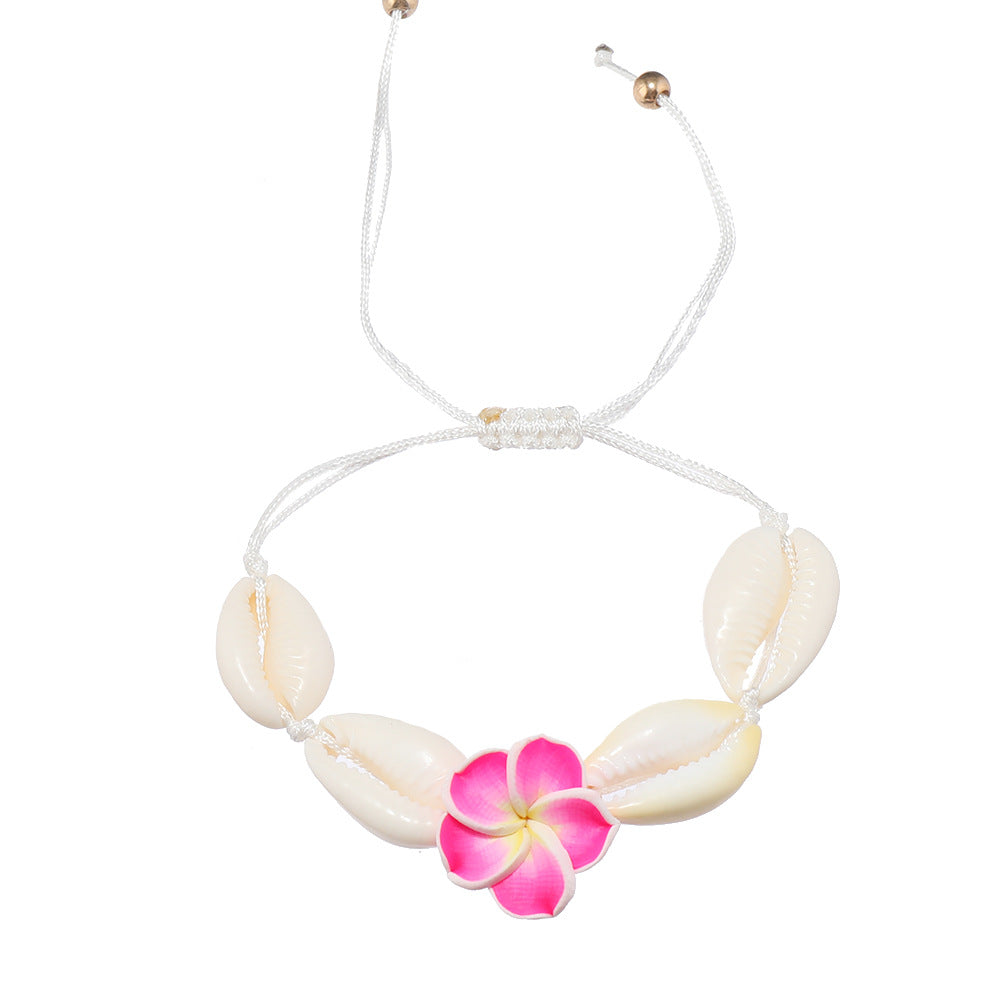 Wholesale Bohemian Style Beach Flower Shell Bracelet Anklet ACC-BT-Saih015