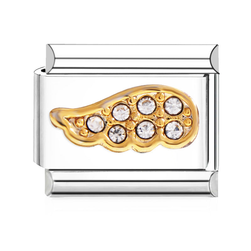 Wholesale 9mm Italian Charm Starter Bracelets DIY square Single Section Creative Stainless Steel Composable Bracelet