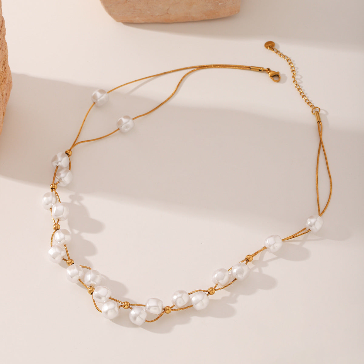 Wholesale Stainless Steel Necklace  Pearl Exquisite Necklace