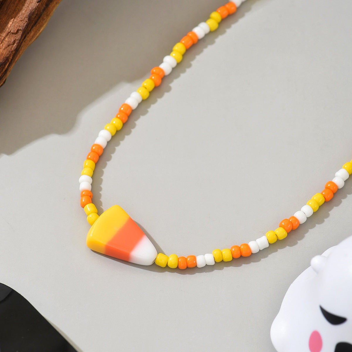 Wholesale Cute  Candy Corn Beaded Necklace
