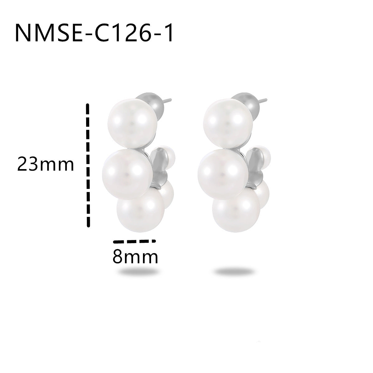 Wholesale  Light Luxury Gold Pearl Stainless Steel Earrings