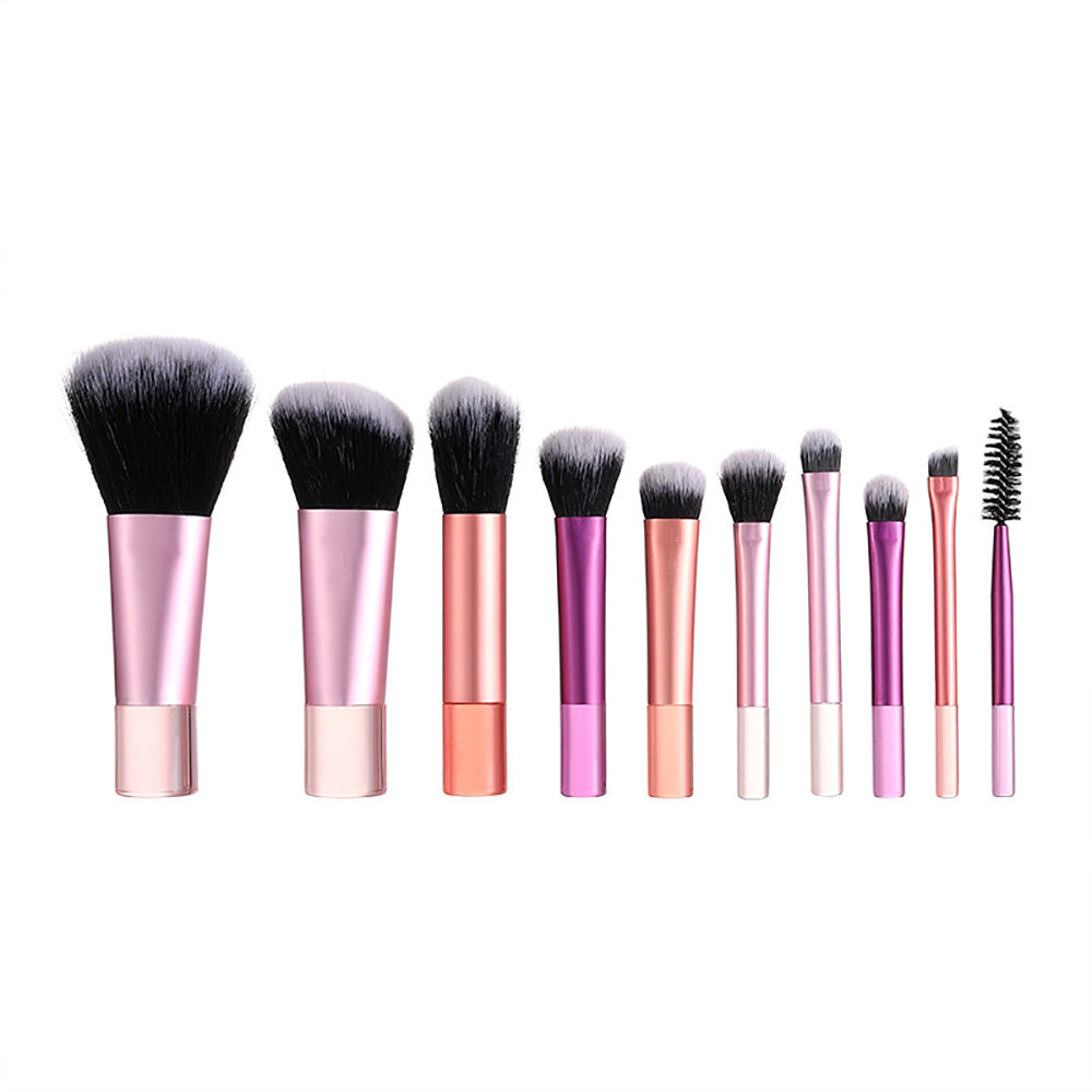 Wholesale Mini 10pcs Travel Portable Makeup Brush Set ACC-MB-LLS003