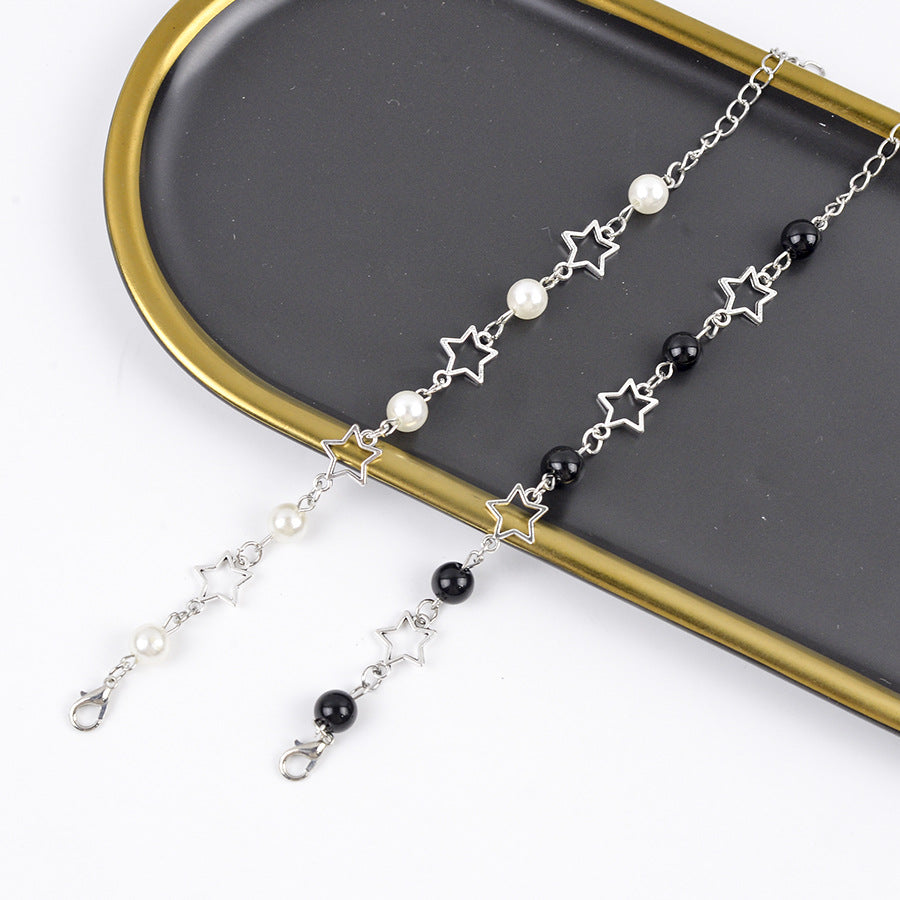 Wholesale Retro Star Pearl Bracelet Punk Hollow Design Stylish Jewelry Accessory For Gift