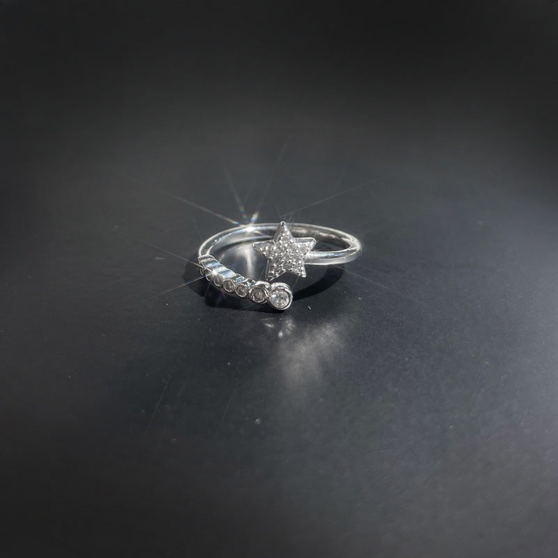 Wholesale Light luxury high-grade full Diamond Star series open ring