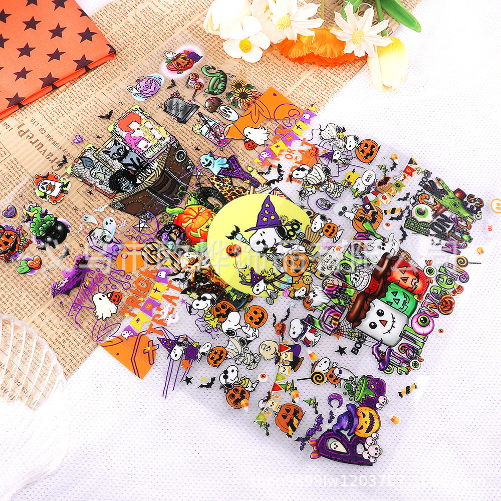 Wholesale Cartoon UV  16oz transfer stickers crystal stickers tear film leaving words crystal stickers glass stickers