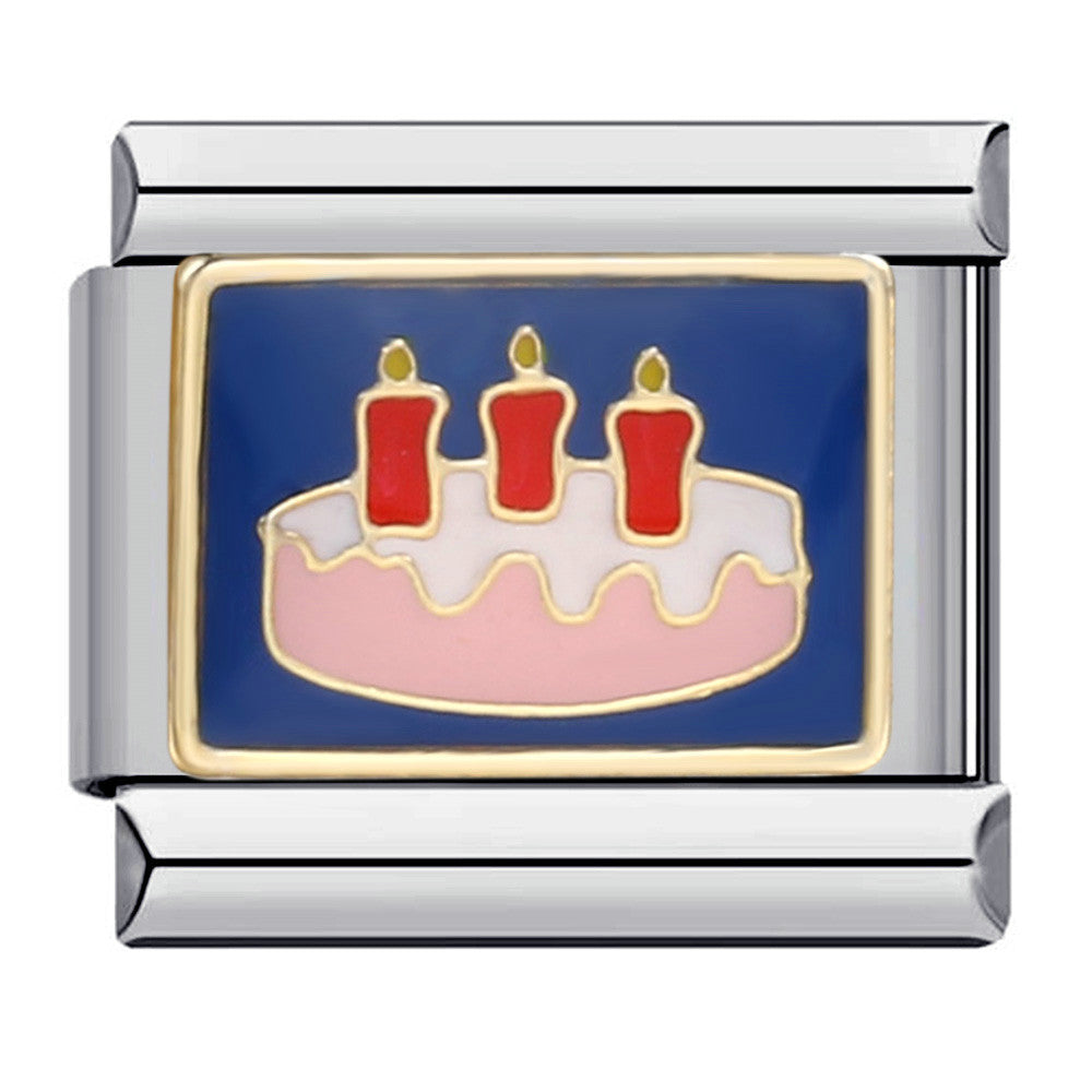 Wholesale Italian Module Dessert Cake Element Bracelet Stainless Steel Welding Oil Dropping DIY  Bracelet