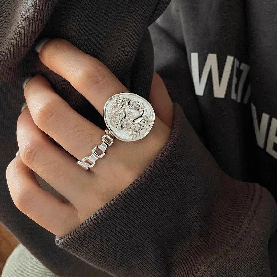 Wholesale 925 sterling silver portrait ring