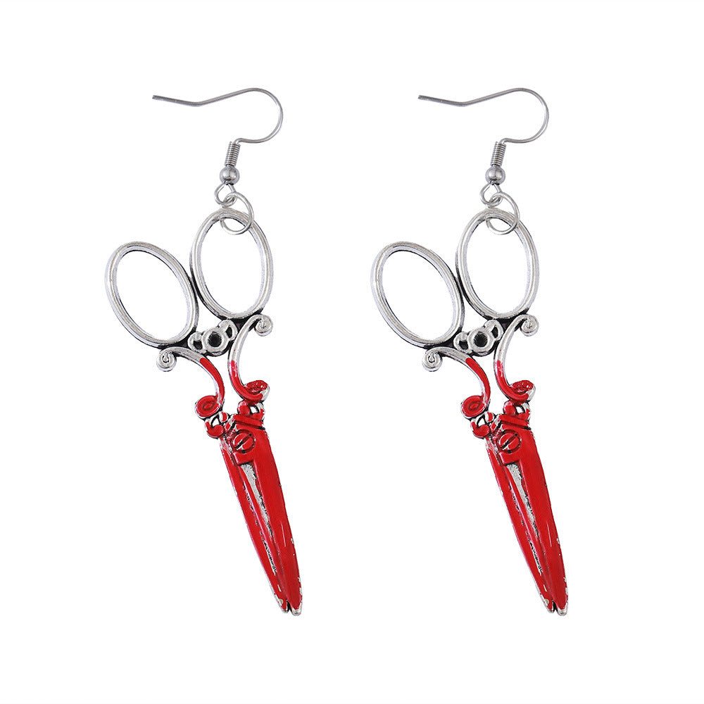 Wholesale Zinc Alloy Blood Axe Earrings  Gothic Style Trendy Fashion Accessory For Parties Boutique Resale Gift