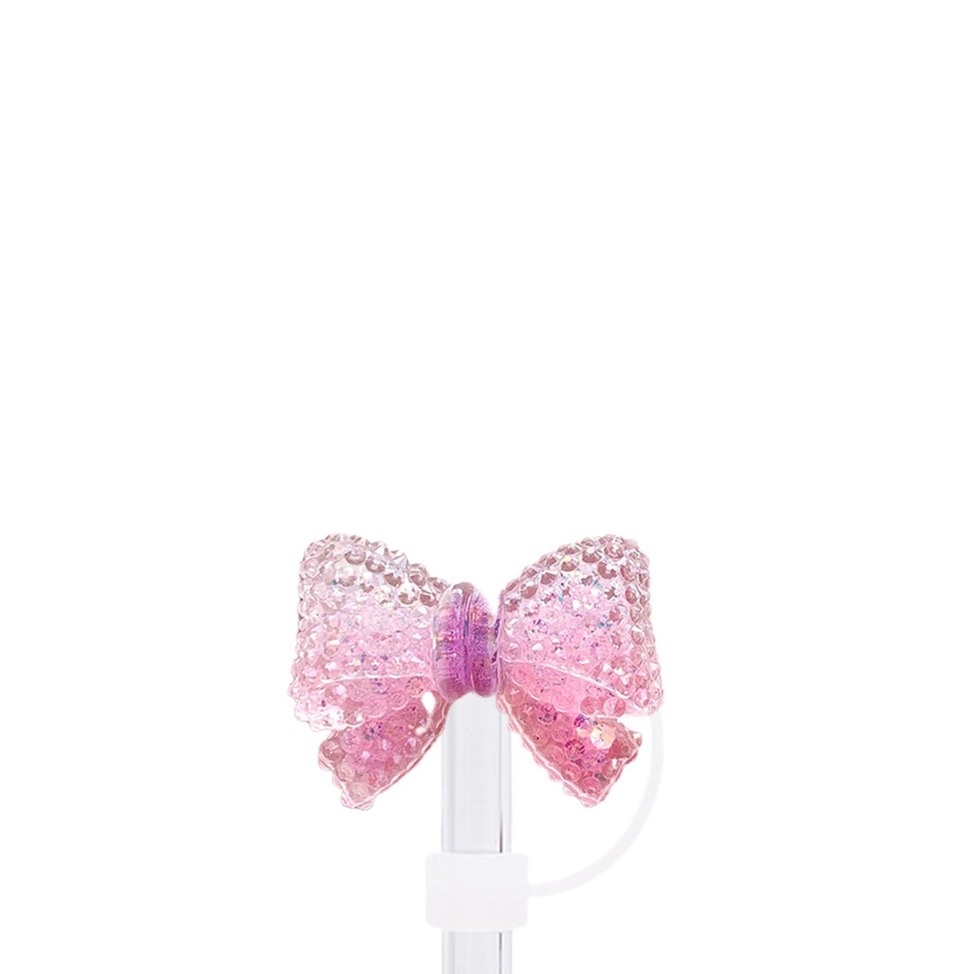 Wholesale 50pcs Glitter Sugar Strawberry Flowers Straw Cover Straw Tube Cap