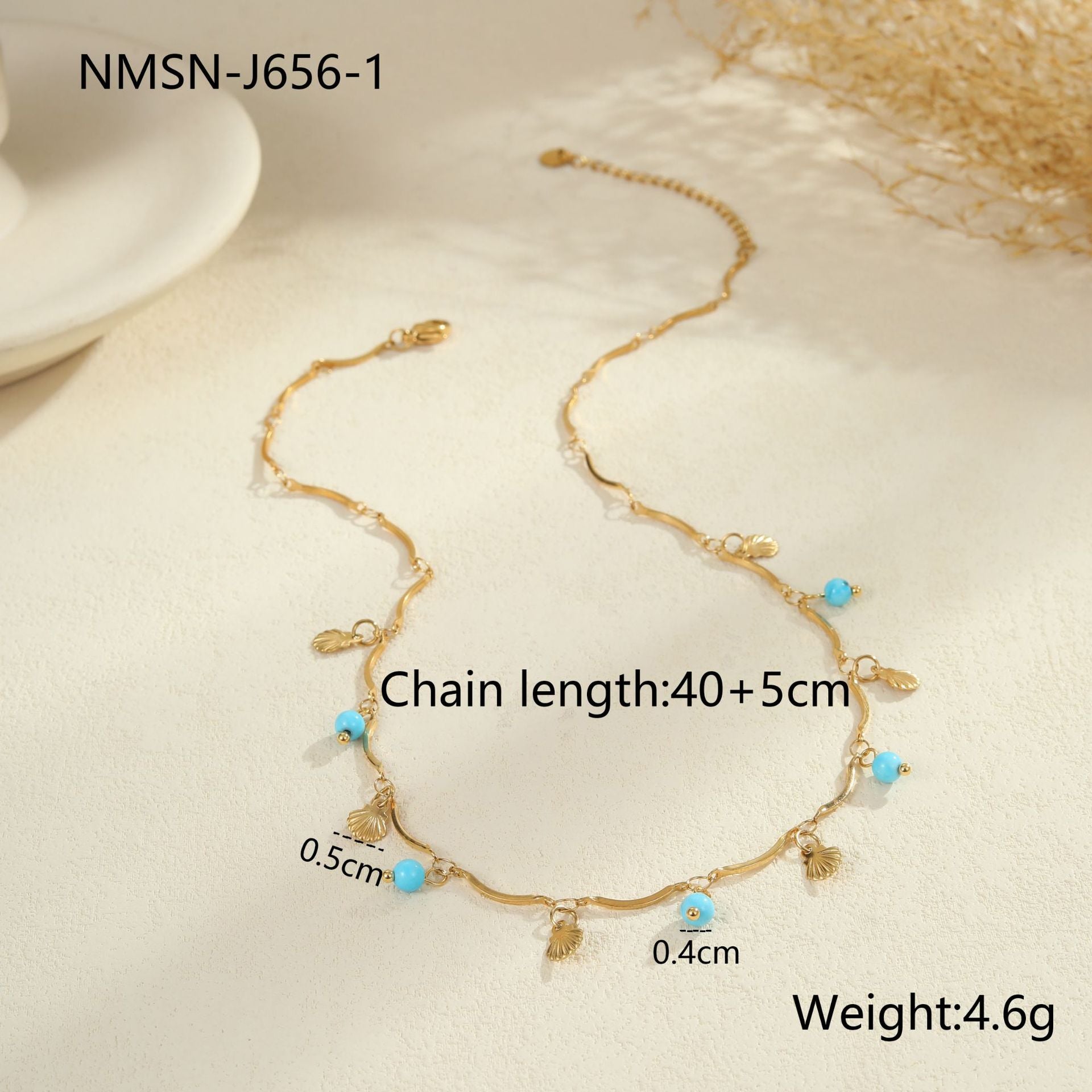 Wholesale Bohemian Luxury Turquoise Natural Stone Necklace and Ring