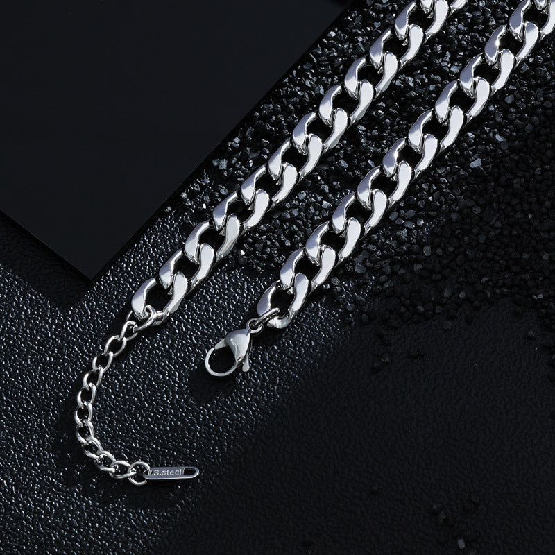 Wholesale Titanium Steel Cuban Necklace Men's Necklace Clavicle Chain ACC-NE-Meihun008