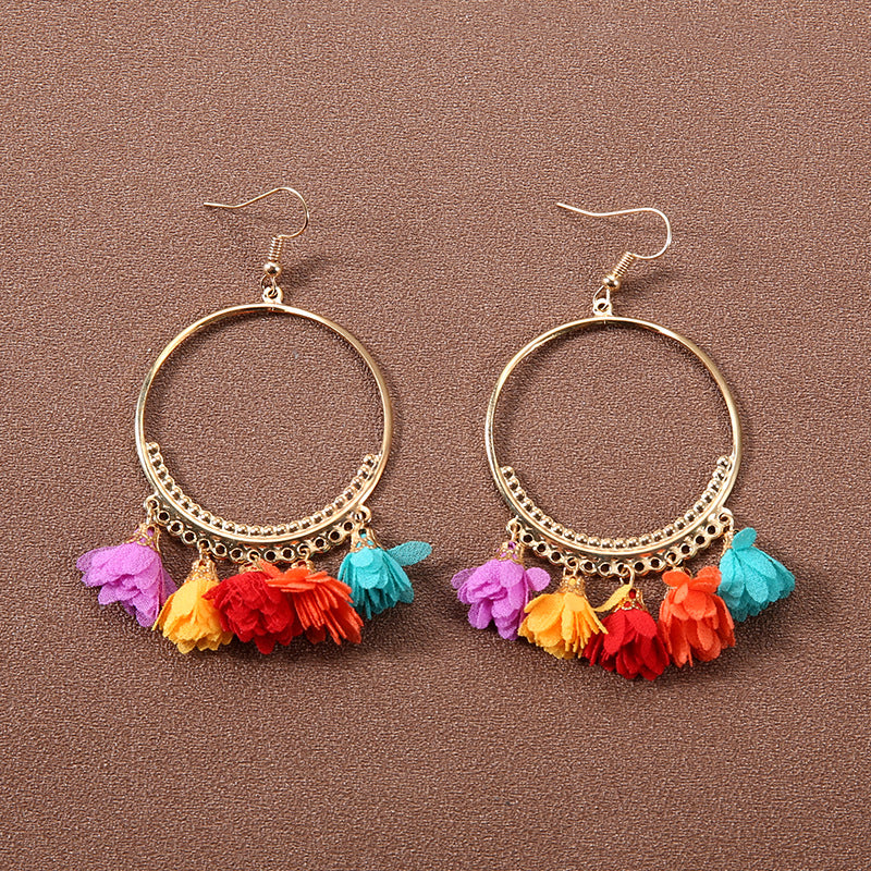 Wholesale Retro Bohemian Ethnic Style Earrings Tassel Earrings ACC-ES-Gumi005