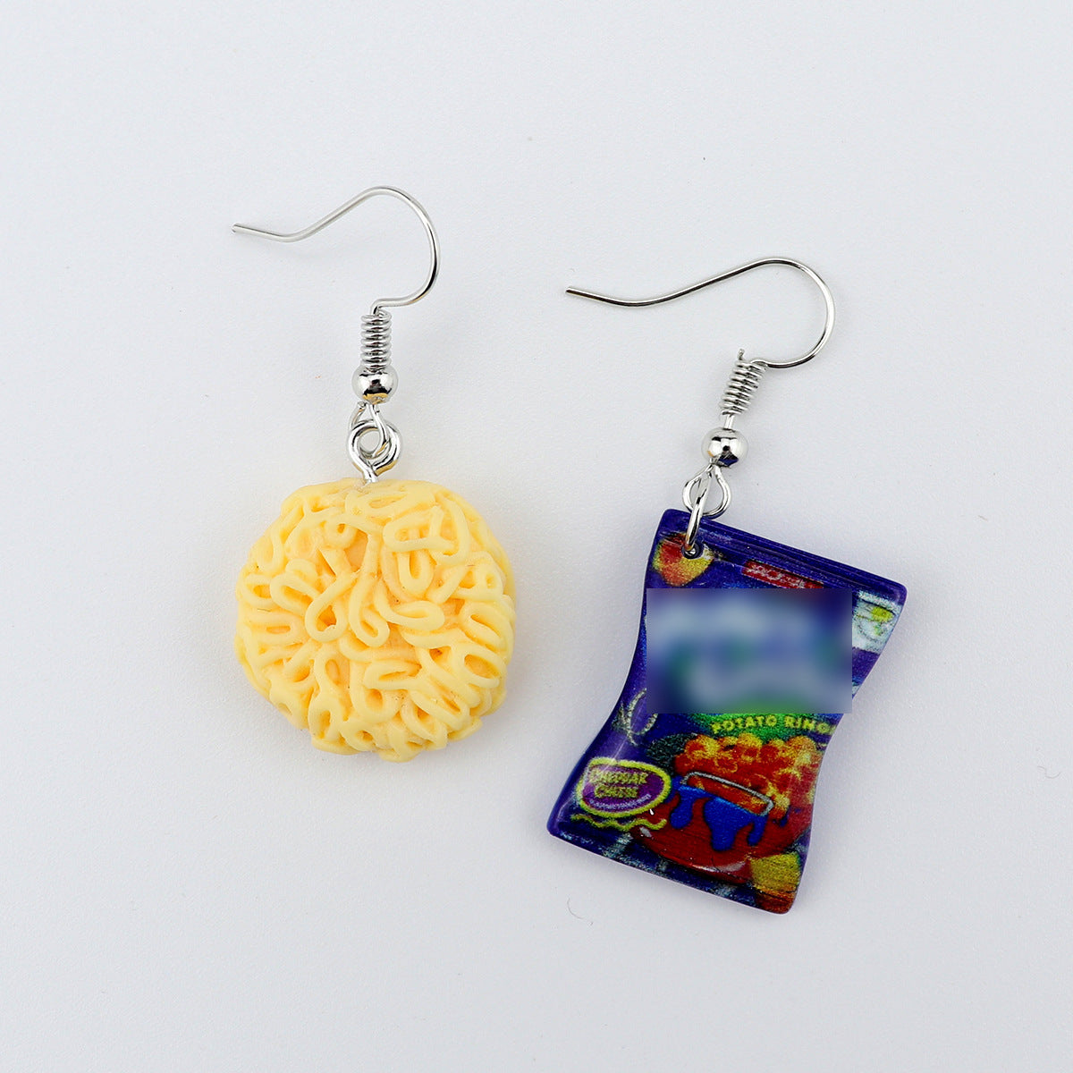 Wholesale  10pcs Creative  Fries Instant Noodles Earrings