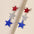 Wholesale Independence Day National Day Red, White and Blue Three-color Stars Love Glitter Acrylic  Earrings