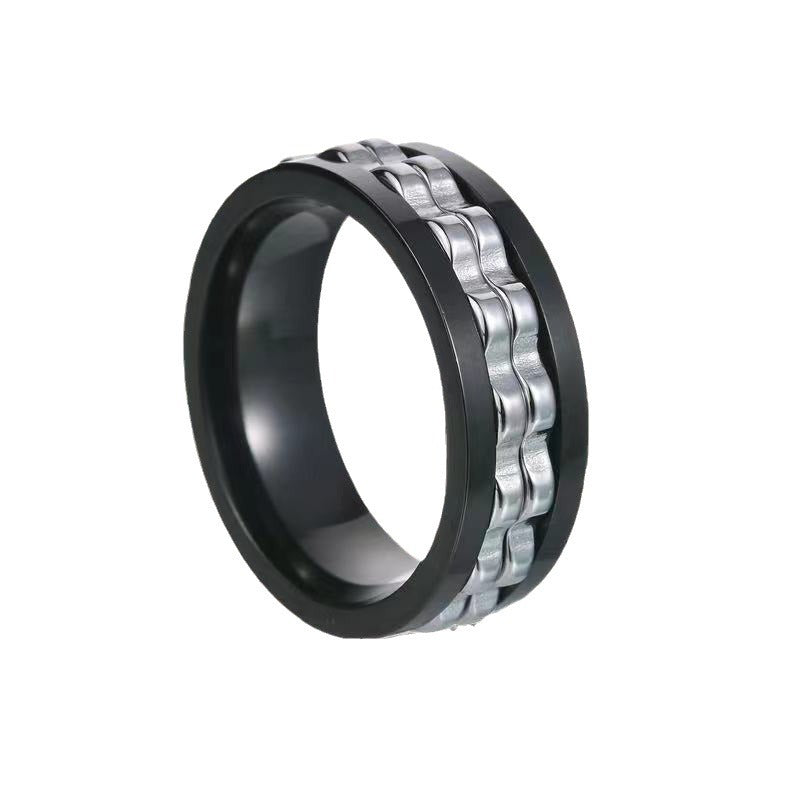 Wholesale Titanium Steel Rings Men’s Rings ACC-RS-Xinj007