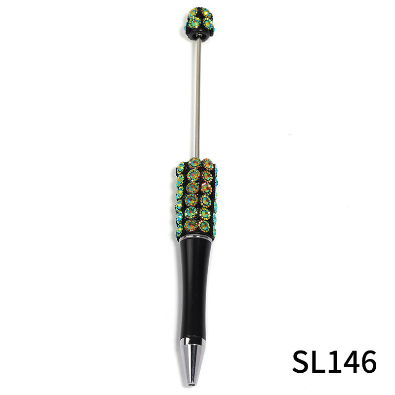 Wholesale 10pcs Beadable Pens Colorful Resin Diamond Plastic DIY Beaded Pen ACC-PN-BLG002