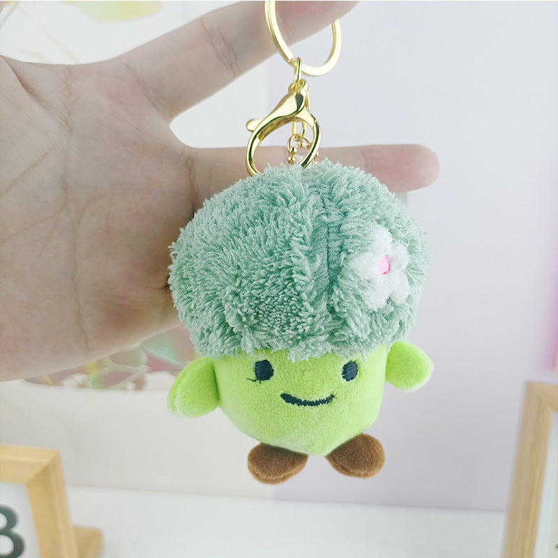 Wholesale Cute Broccoli Vegetable Plush Doll Keychain ACC-KC-Jiaq004