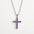 Wholesale Titanium Steel Square Cross Zircon Pendant Necklace