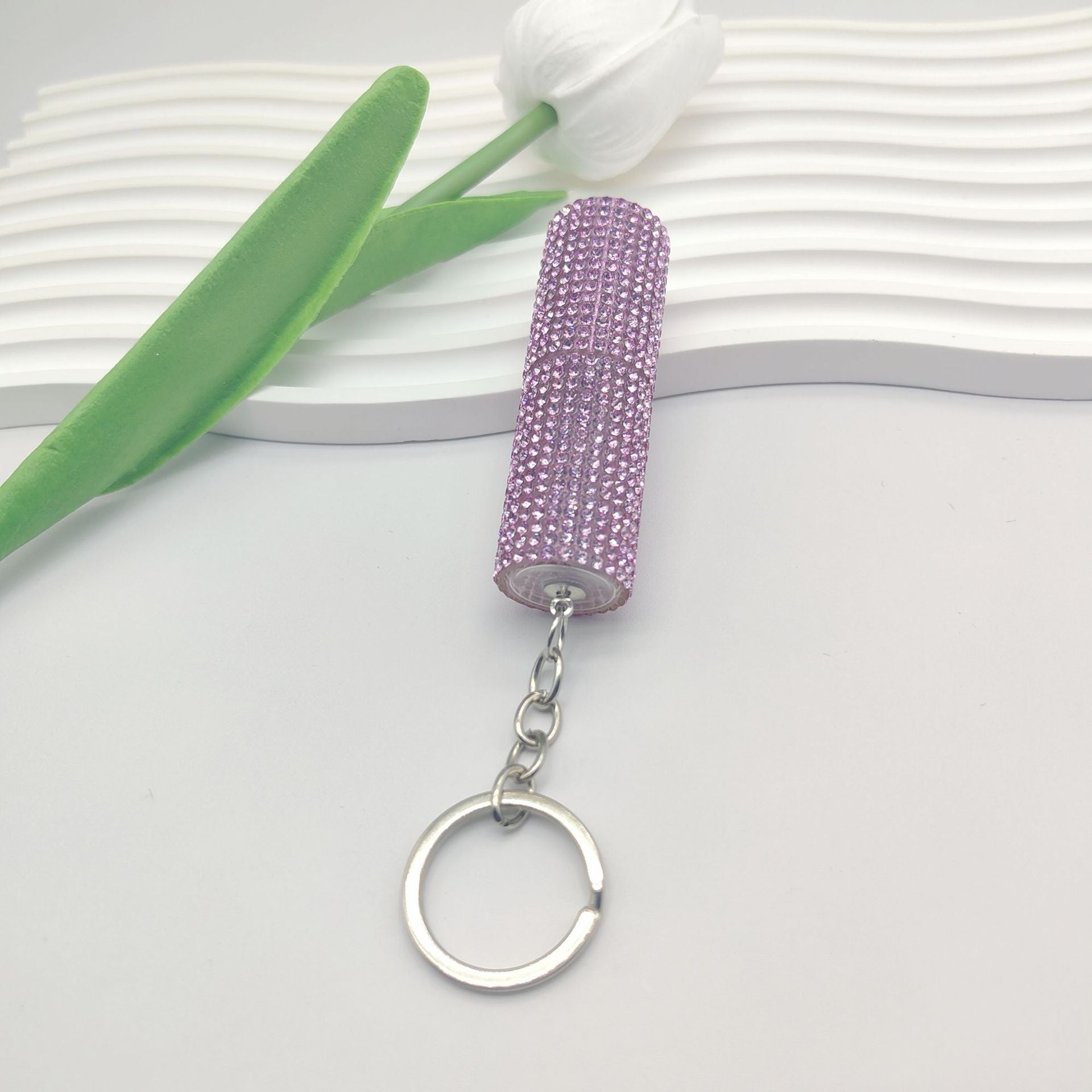 Wholesale Fashion Mini 5ml Diamond Split Perfum Bottle Keychain Small Exquisite Color Portable