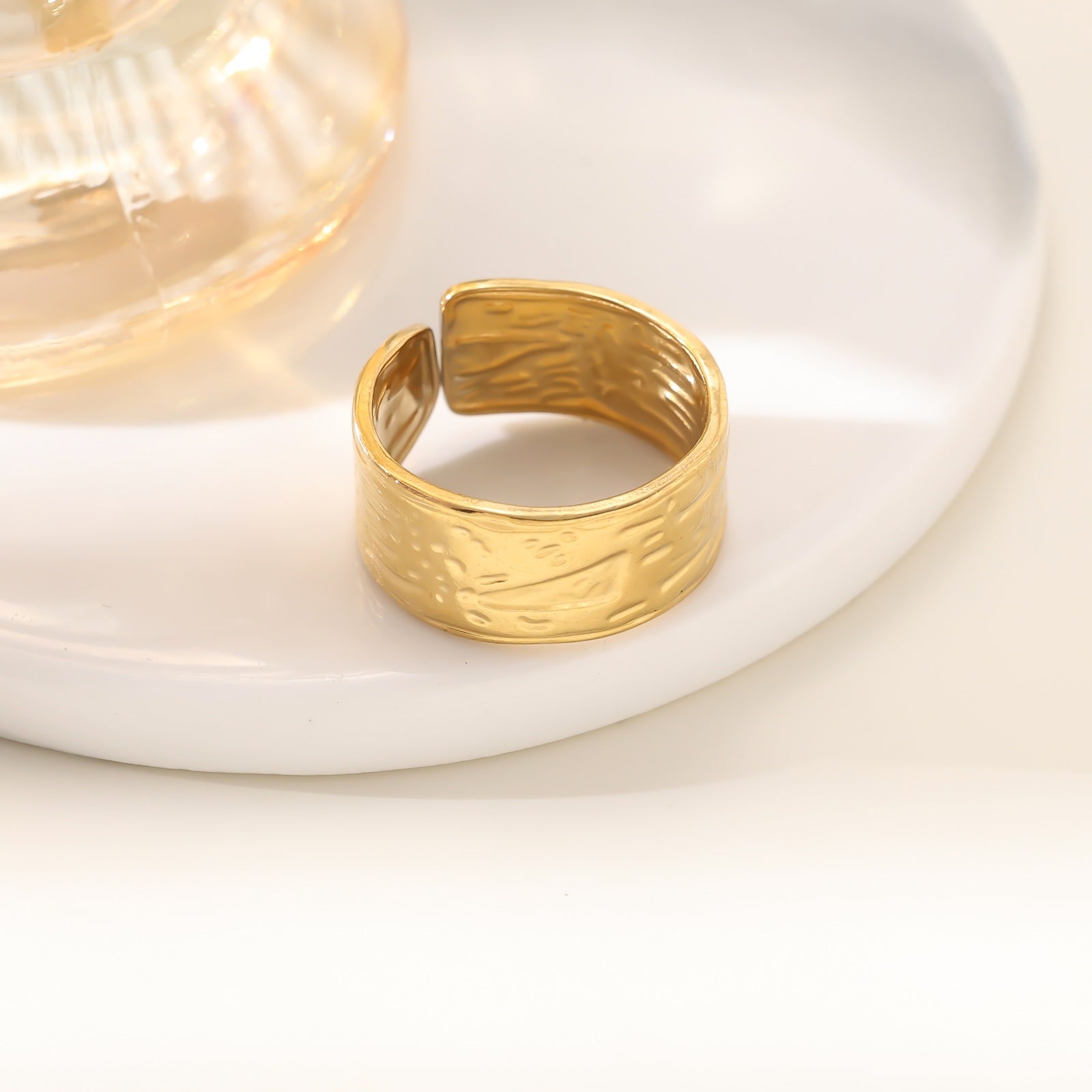 Wholesale Stainless steel openwork adjustable ring