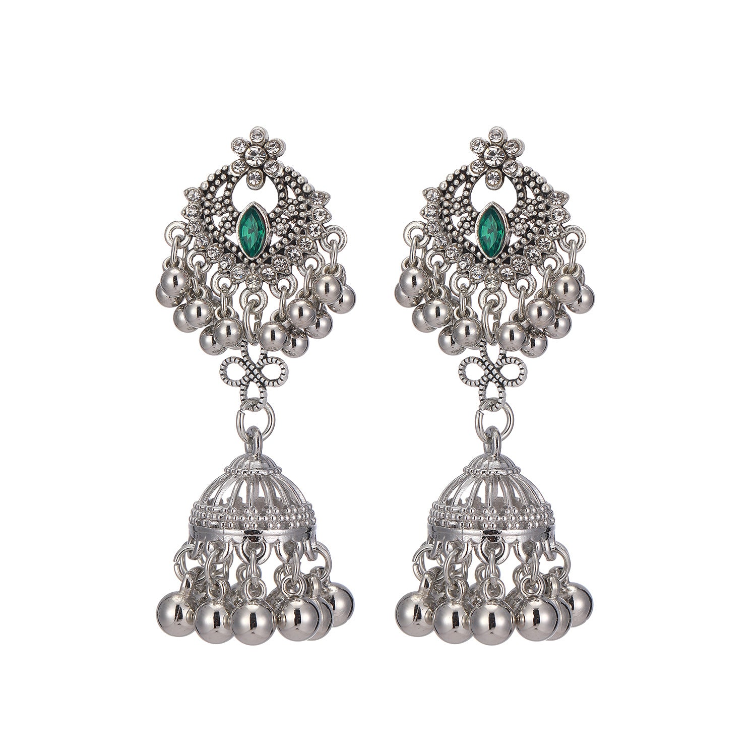 Wholesale Trendy Miao Ethnic Long Tassel Earrings Alloy Rhinestone Black Butterfly Bow Jewelry Accessory For Boutique Resale