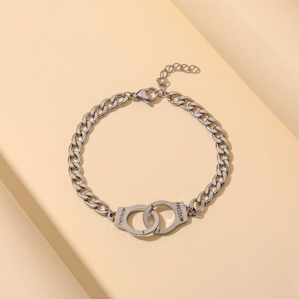 Wholesale Creative Engraving Handcuffs Bracelets ACC-BT-Hanyu002