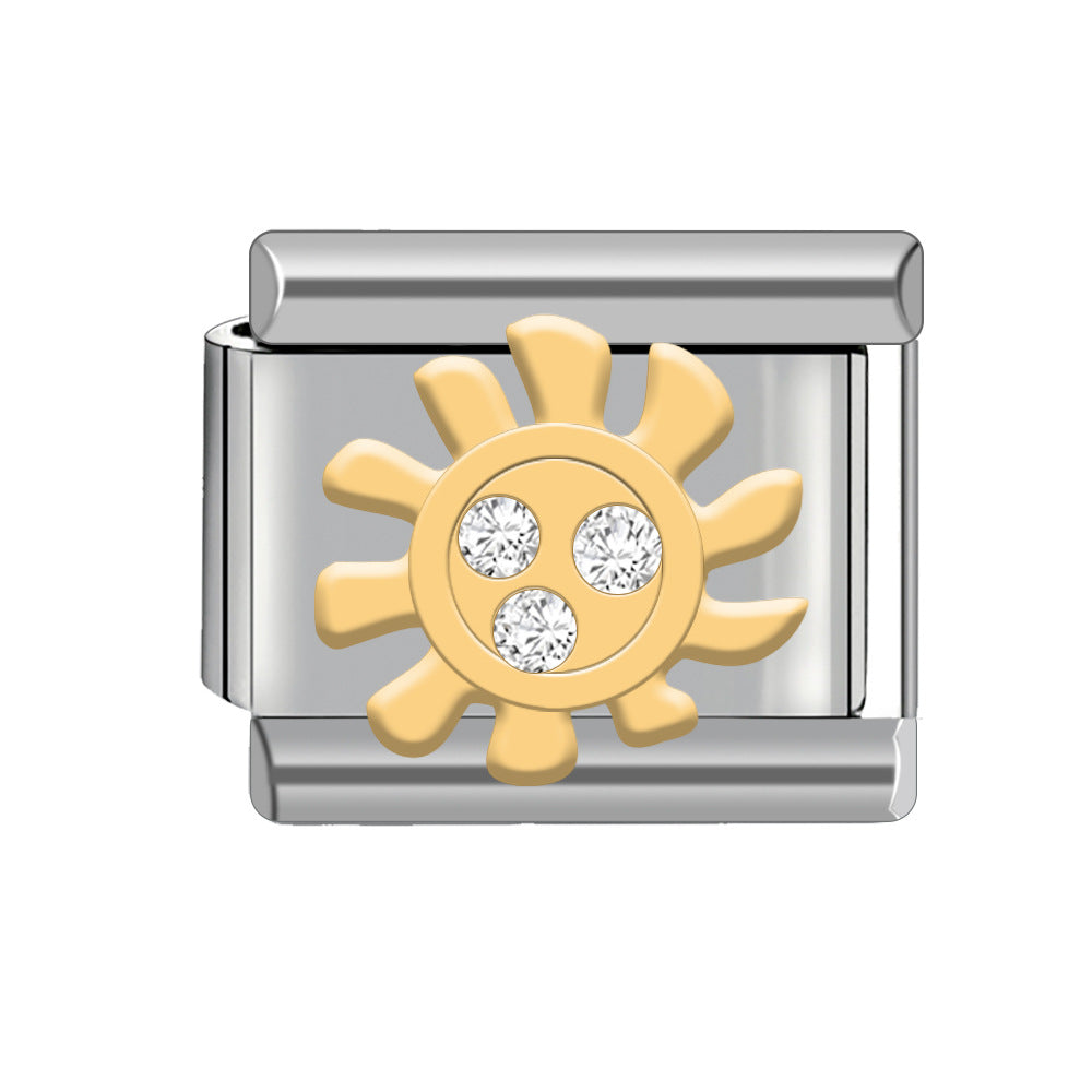 Wholesale Italian Charm Bracelet 9mm DIY Splicing Cute Creative Stainless Steel Composable Bracelet