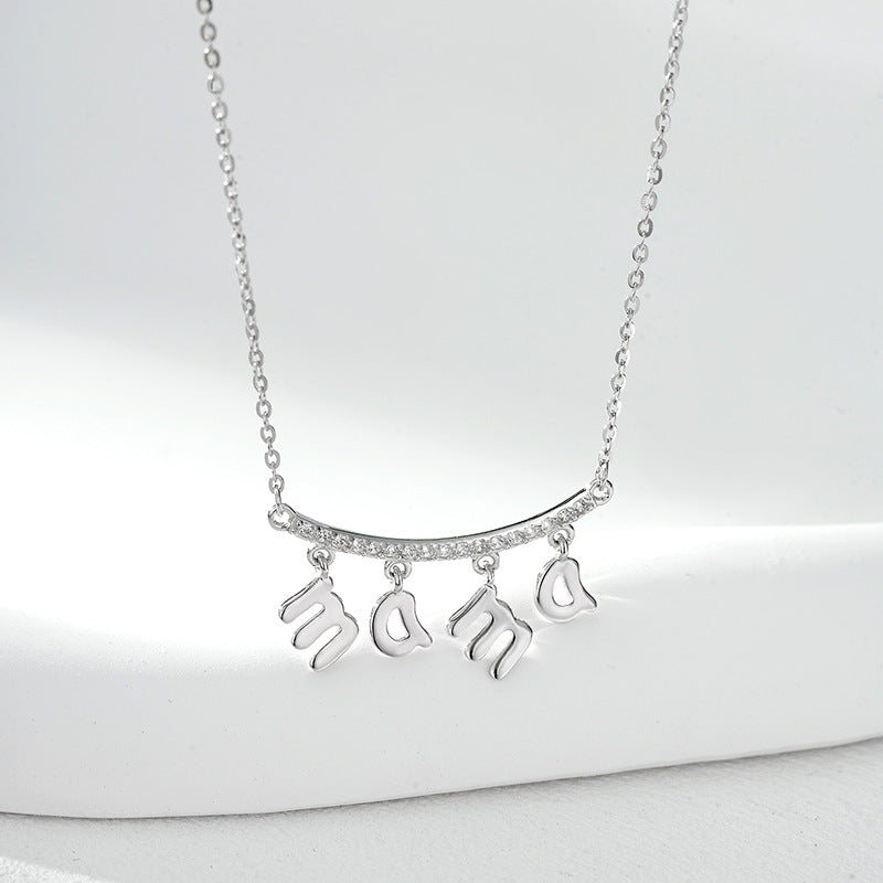 Wholesale S925 Sterling Silver Letter Necklace Luxury  Mother's Day Necklaces