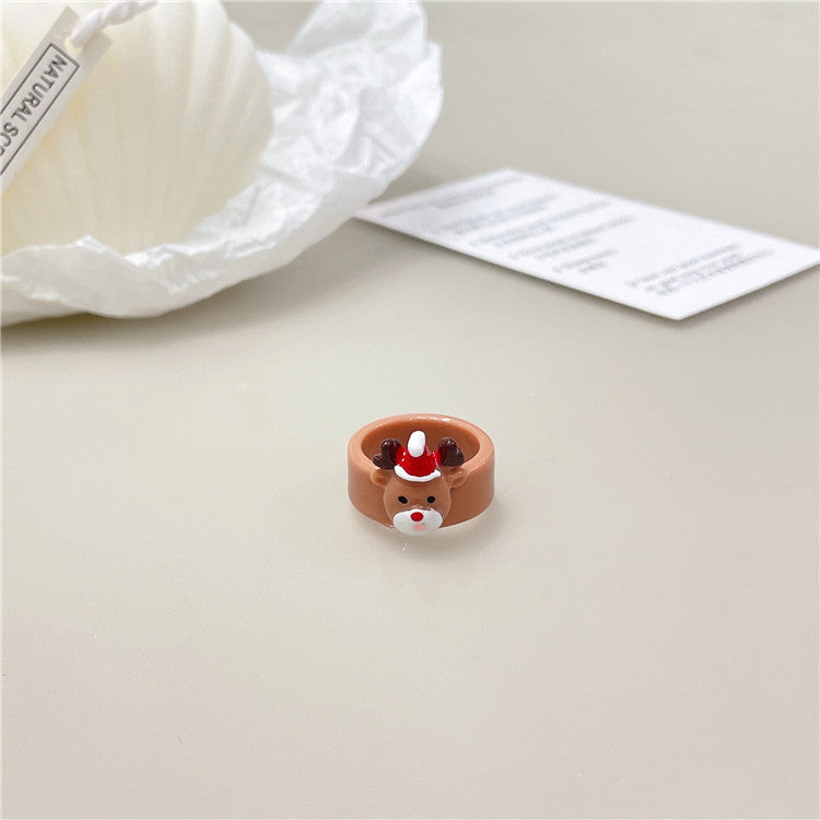 Wholesale Christmas Tree Christmas Gifts Christmas Resin Rings ACC-RS-Weiw002