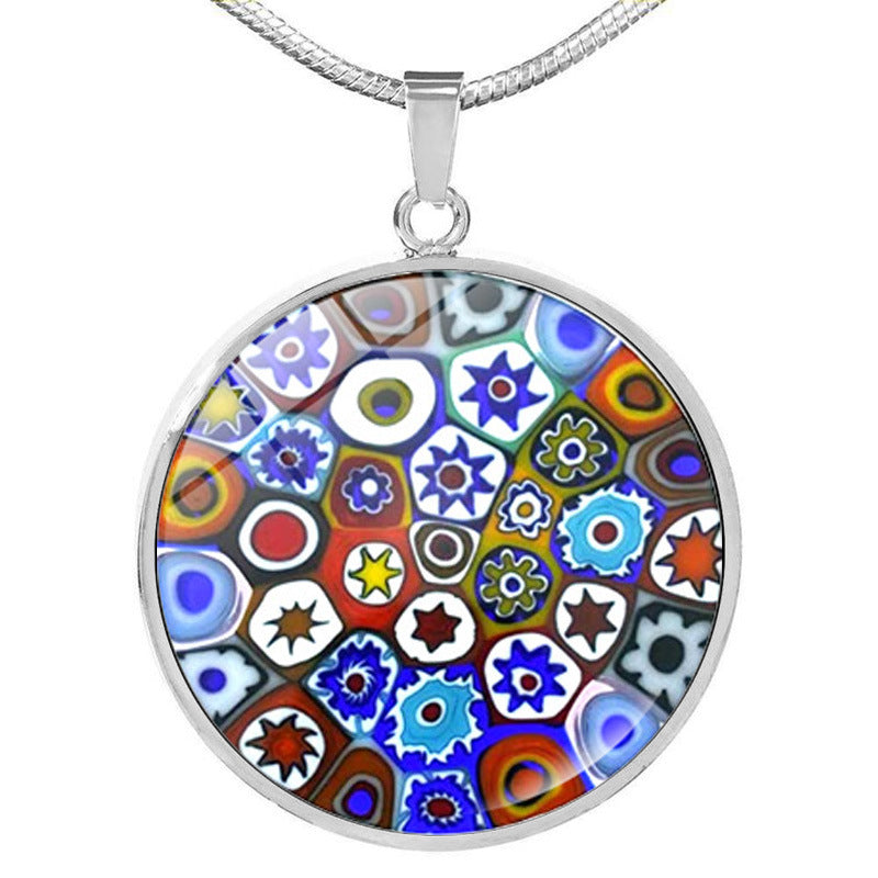 Wholesale Glass Pendant Necklace Sweater Chain