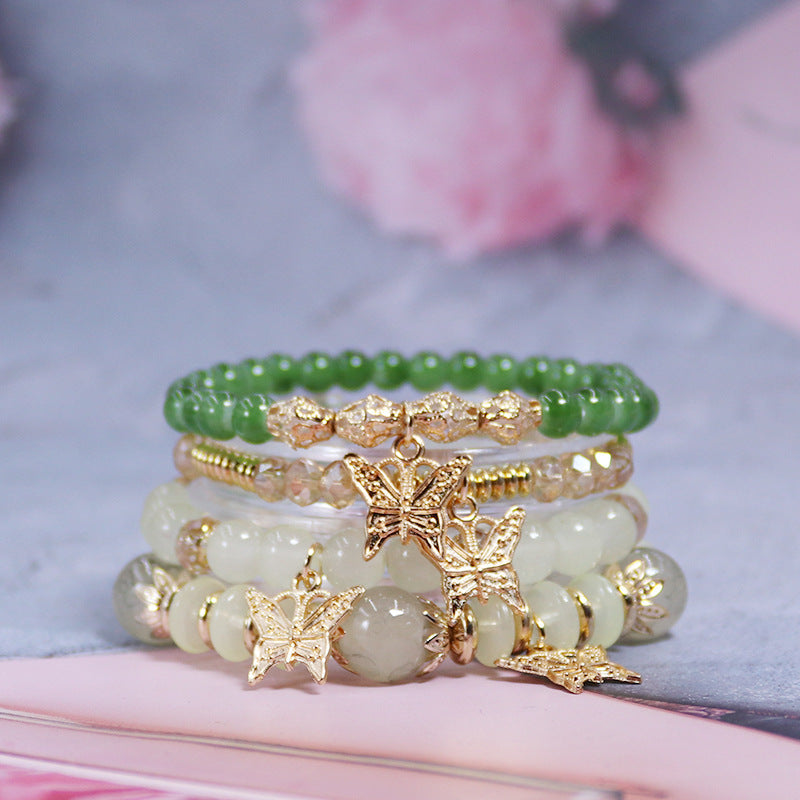 Wholesale Bohemian Multi-layered Butterfly Crystal Bracelet ACC-BT-NaiHong011
