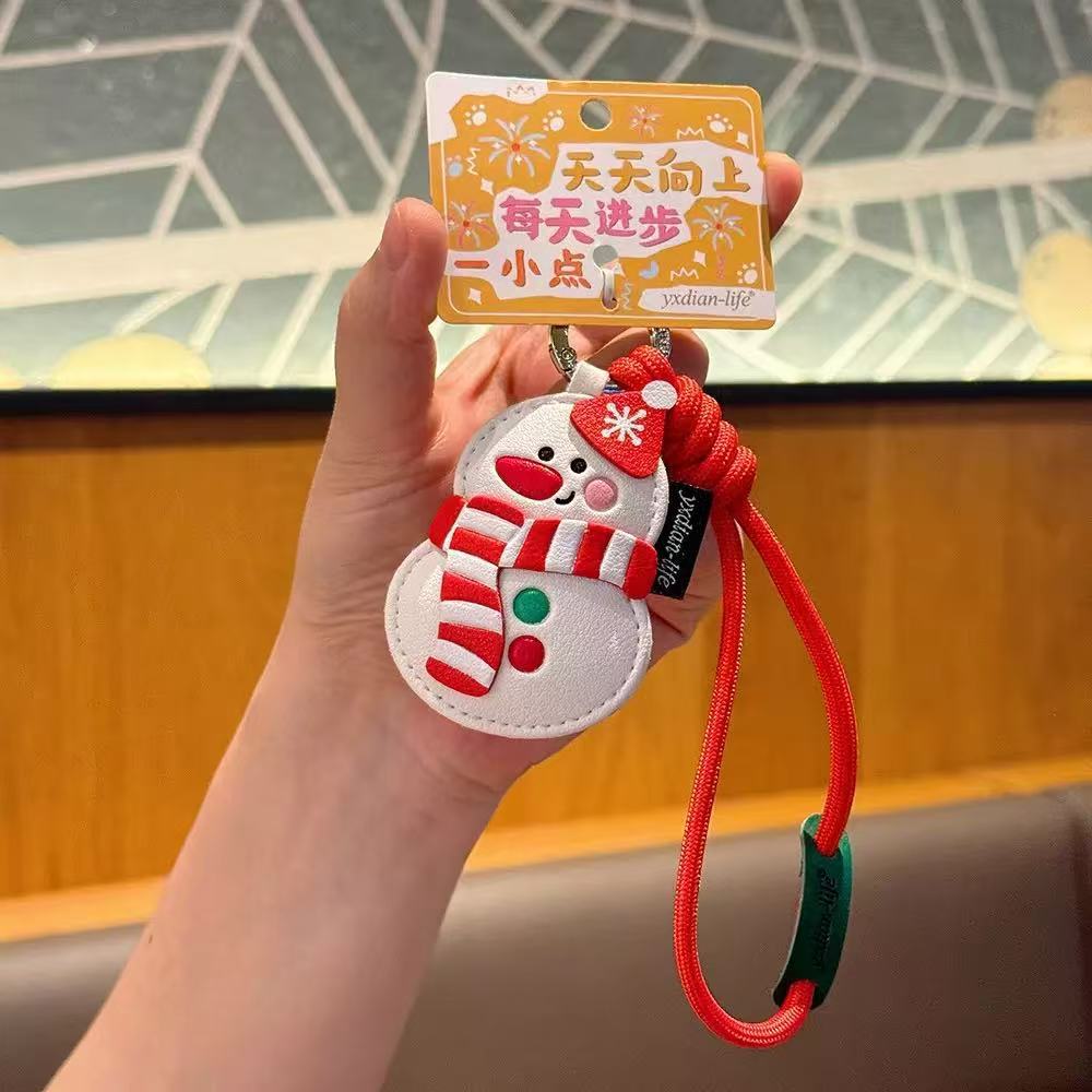 Wholesale Cute Cartoon  Leather Keychain Christmas Decorative Gift For Everyday Use