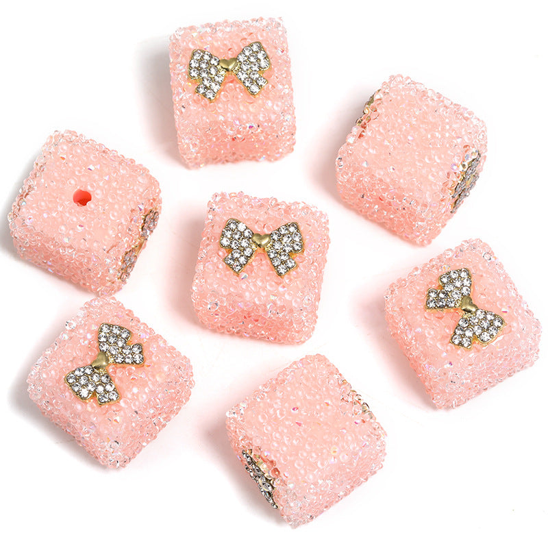 Wholesale of 5pcs Water Diamond Sugar Beads Butterfly Five Pointed Star Square Diamond Ball Beads ACC-BDS-BLG009