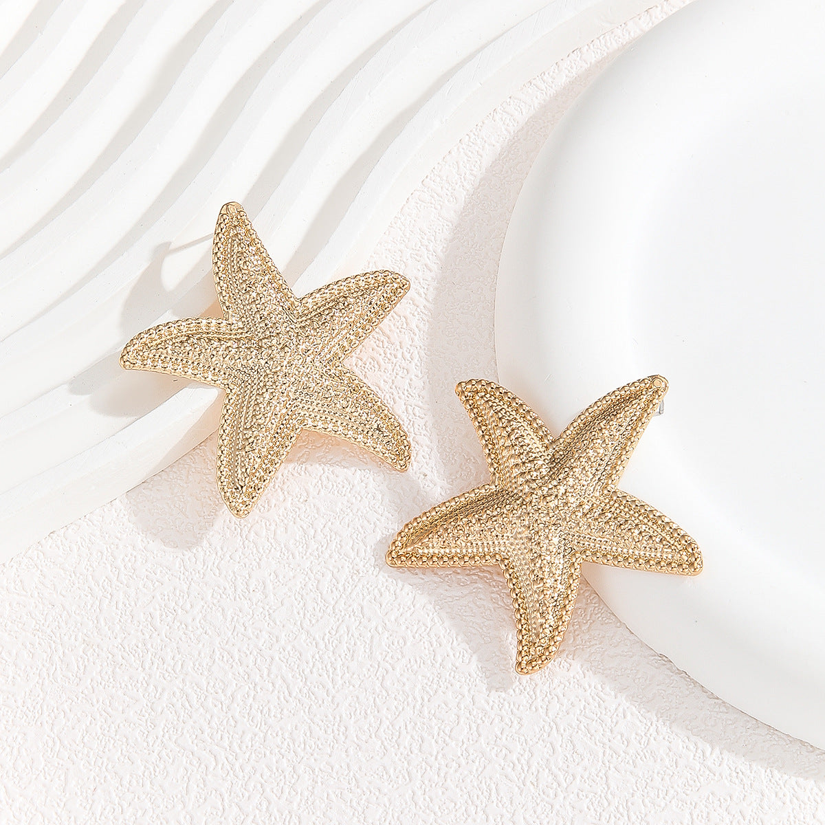 Wholesale 12pcs Geometric Ocean Style Starfish Earrings