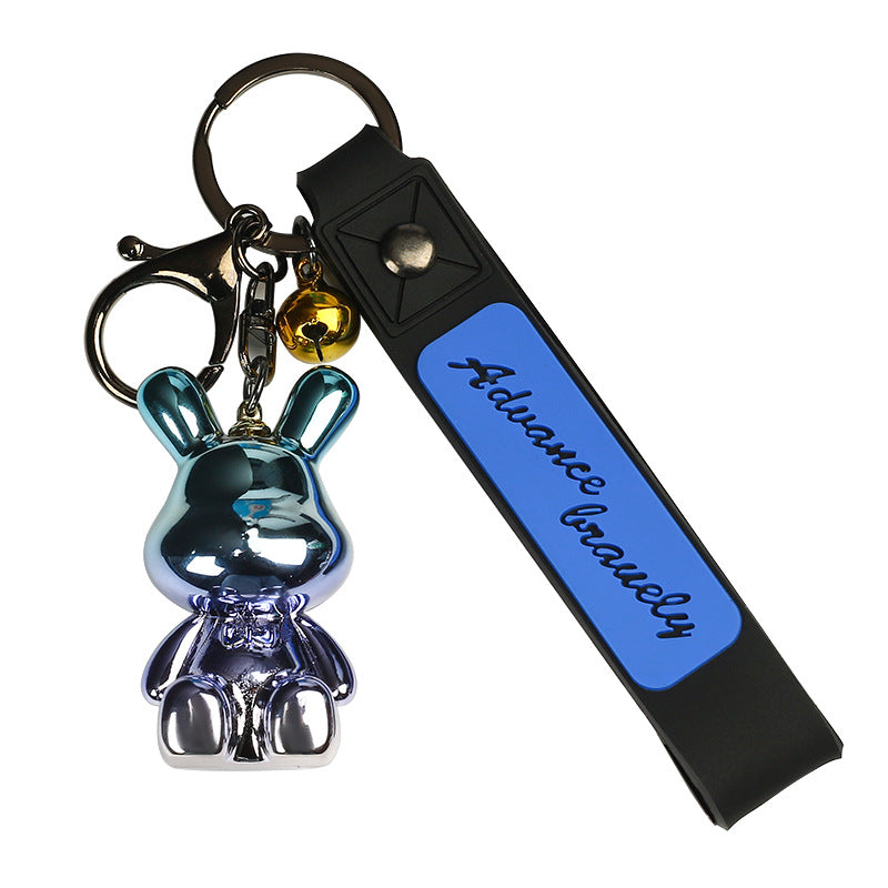 Wholesale Cartoon Gradient Colorful Sitting Bunny Keychains ACC-KC-HongAo008