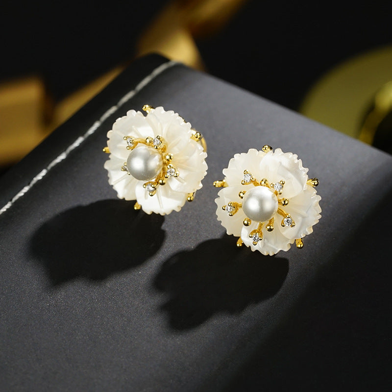 Wholesale Natural Fritillary Flower Earrings