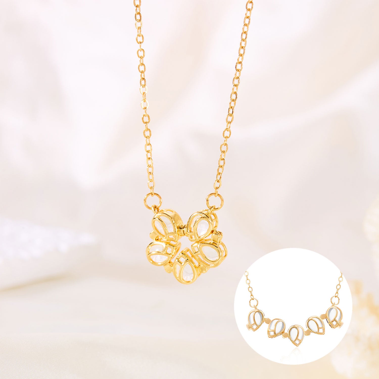 Wholesale flower necklace magnetic two wear necklace